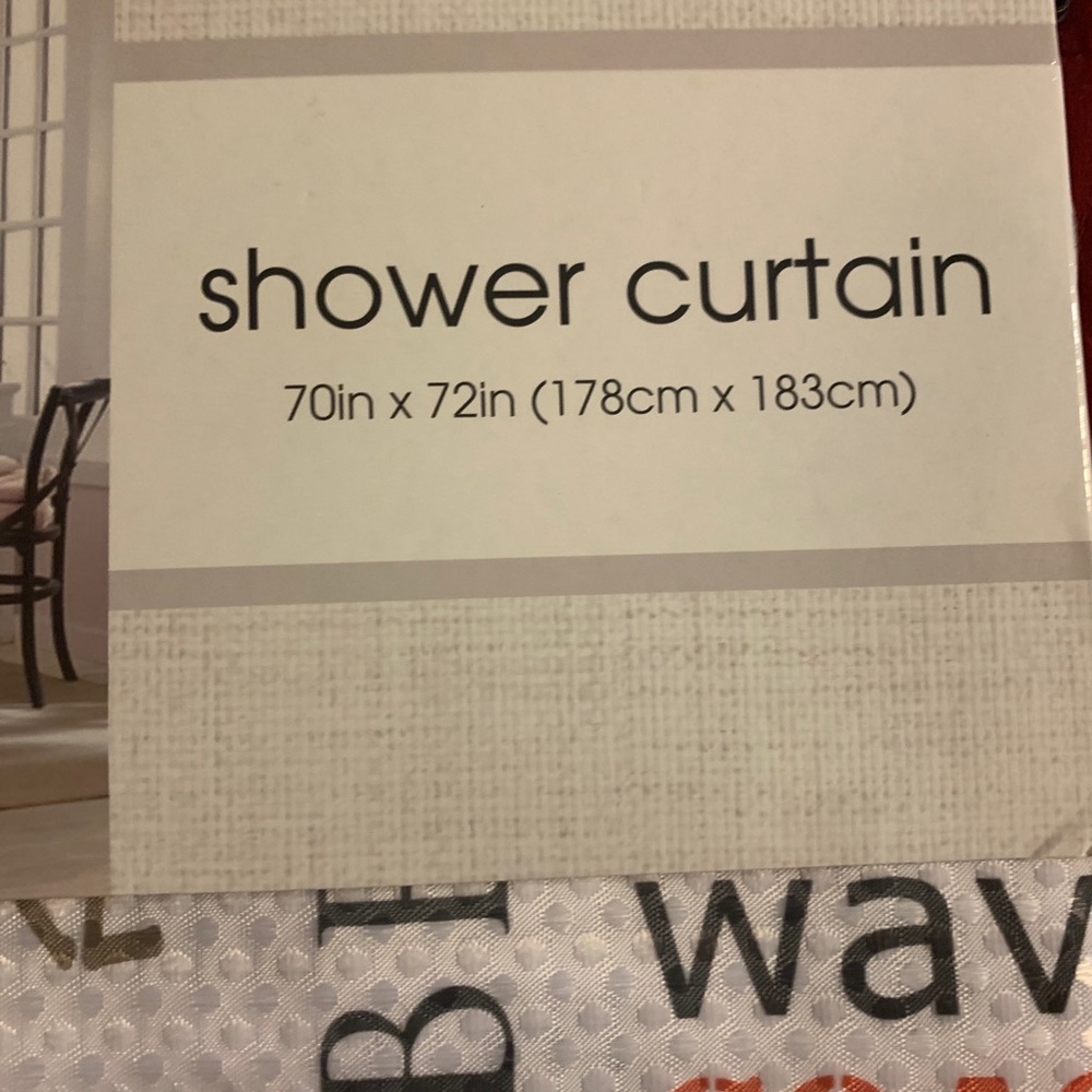 New bathroom shower curtain